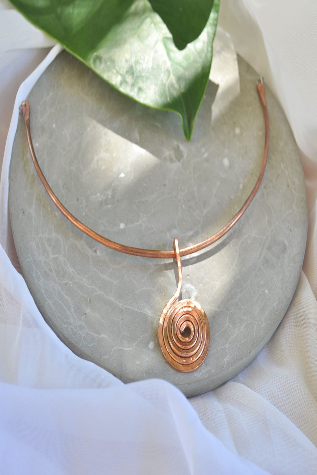Spiral Statement Necklace (Copper)